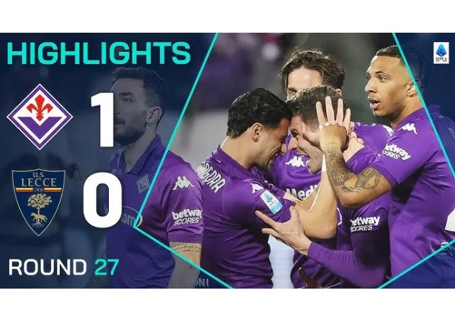 Fiorentina trở lại mạch thắng sau khi đánh bại Lecce 1-0